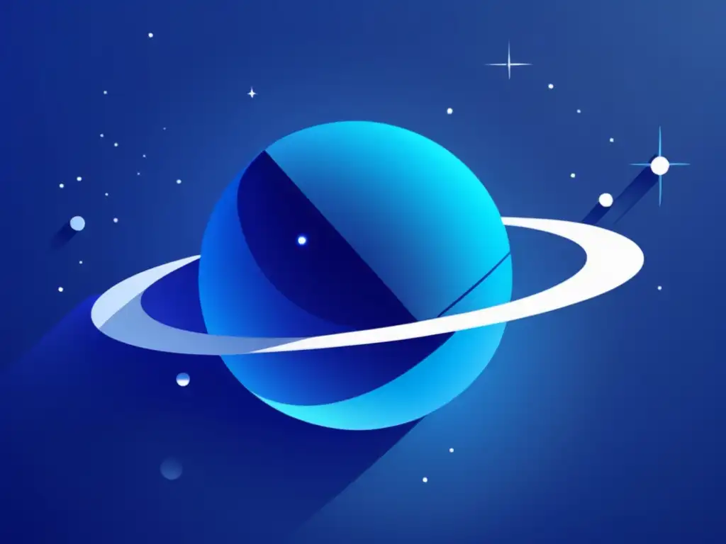 Satélite moderno en órbita terrestre Evolución satélites tecnología moderna, imagen abstracta de un satélite azul orbitando la Tierra con líneas geométricas y fondo indigo