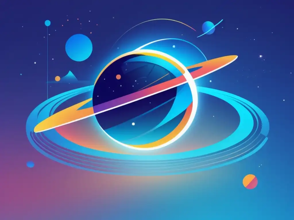 Satélite orbitando la Tierra con colores vibrantes Avances tecnológicos en satélites recolectando datos
