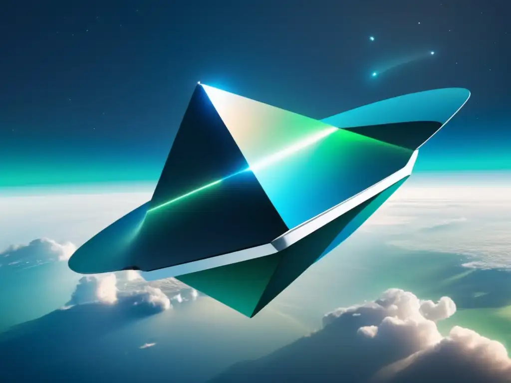 Satélite futurista en órbita terrestre Avances tecnológicos en satélites de recolección de datos