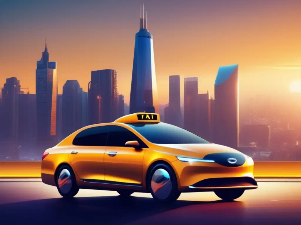 Taxi volador en una ciudad futurista - Beneficios y desafíos de los taxis voladores urbanos