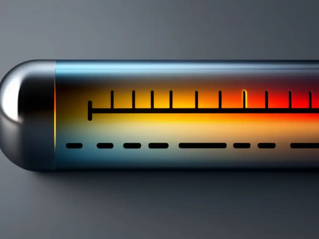 Termómetro minimalista y abstracto con historia del termómetro médico y su evolución