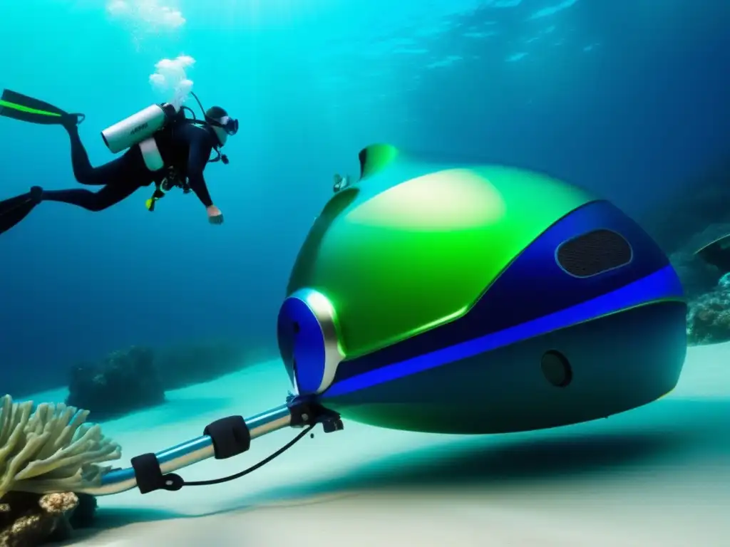 Tecnología para buceadores discapacitados: imagen abstracta que muestra el poder transformador de la tecnología en el buceo adaptado