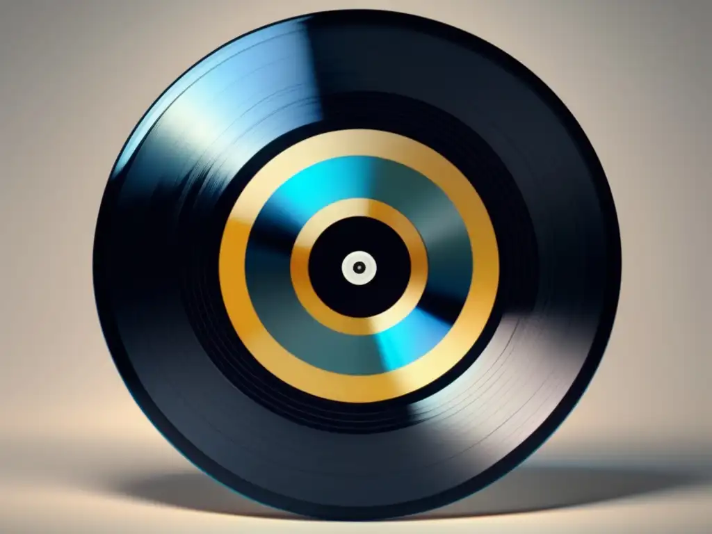 Evolución histórica y streaming: imagen detallada de vinilo transformándose en icono digital