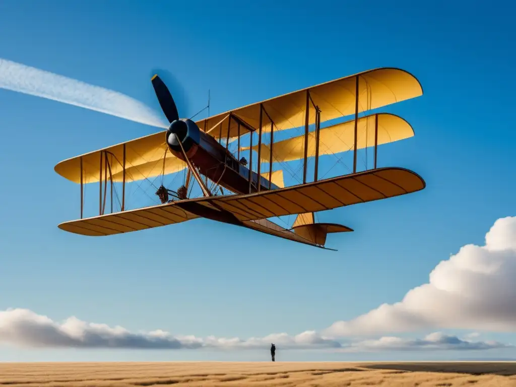 Histórico vuelo en Kitty Hawk: Flyer de los hermanos Wright desafía la gravedad - Evolución herramientas tecnologías aviación